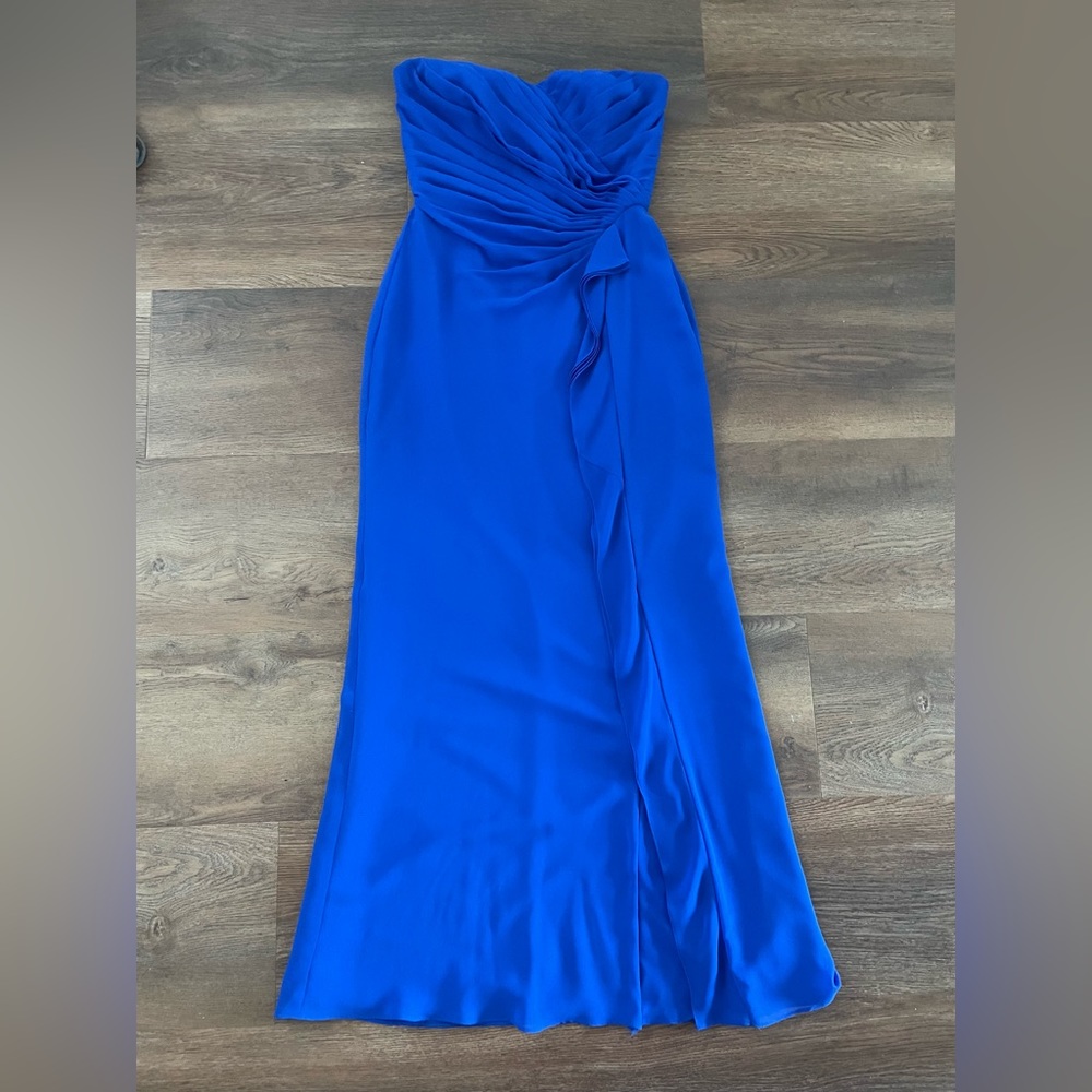 Ralph Lauren Blue Strapless Gown Size 4